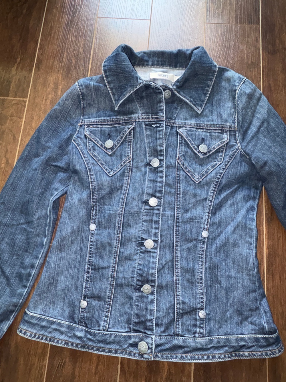 Ricki's Blue Denim Button-Front Jacket Size Small - Picture 2 of 12